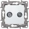 Legrand Etika белый розетка TV/SAT 2-х кабельная 672257 - фото 61652