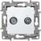 Legrand Etika белый розетка TV/SAT 2-х кабельная 672257 - фото 61653