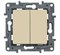Legrand Etika слоновая кость выключатель 2-х клавишный, 10А, Винтовые клеммы 672302 - фото 61684