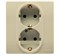 Legrand Etika слоновая кость двойная розетка с заземлением, винтовые клеммы 672323 - фото 61712