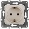Розетка 220v c/з бежевая ЭРА Элеганс 14-2101-02 - фото 62027