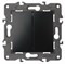 Выключатель 2-клав антрацит ЭРА Элеганс 14-1104-05 - фото 62177