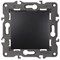 Звонковый выключатель 1-клав. НО антрацит ЭРА Элеганс 14-1111-05 - фото 62187