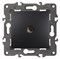 ТВ розетка проходная антрацит ЭРА Элеганс 14-3102-05 - фото 62203