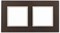 2 постовая рамка мокко ЭРА Элеганс 14-5102-31 - фото 62453