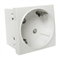 Розетка 2К+З нем.ст., 45 гр., с з/ш, бел. (45х45мм) - фото 68628