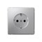 Systeme Electric ArtGallery Алюминий Розетка с заземлением, 16А, механизм, быстрозажим. клем. GAL000343S - фото 68861