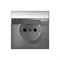 Systeme Electric ArtGallery Алюминий Розетка с заземл. со шторк. с крышк., 16А, IP20,  механизм, быстрозажим. клем. GAL000346S - фото 68874