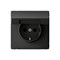 ArtGallery Базальт Розетка с заземлением, со шторками, с крышкой, 16А, IP20, механизм GAL001446 - фото 69181