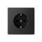 Systeme Electric ArtGallery Базальт Розетка с заземлением со шторками, 16А, механизм, быстрозажим. клем. GAL001445S - фото 69204