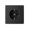 Systeme Electric ArtGallery Карбон Розетка с заземлением со шторками, 16А, механизм, быстрозажим. клем. GAL001045S - фото 69278