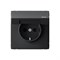 ArtGallery Карбон Розетка с заземл. со шт. с крышк, 16А, IP44, механизм GAL441046 - фото 69320
