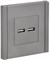 IEK FORTE&PIANO Сталь Розетка USB A+A 3,1А FP549 FP-U21-D31-K46 - фото 69743