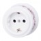 Bironi Лизетта керамика белый розетка с заземлением (декор D6/2) B1-101-01-D6/2 - фото 69916