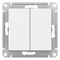Systeme Electric AtlasDesign белый переключатель 2-клавишный перекрестный, 2 x сх. 7, 10АХ, механизм ATN000173 - фото 70656