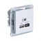 Systeme Electric AtlasDesign Лотос Розетка USB A + тип-C 45Вт высокоскор.заряд. QC, PD, механизм ATN001329 - фото 70707