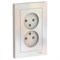 Systeme Electric AtlasDesign жемчуг розетка без заземления, двойная, 16А, в сборе ATN000420 - фото 70751
