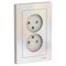 Systeme Electric AtlasDesign жемчуг розетка без заземления, двойная, со шторками,16А, в сборе ATN000422 - фото 70752