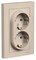 Systeme Electric AtlasDesign песочный розетка двойная с заземлением, 16А, в сборе ATN001224 - фото 70866