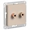 Systeme Electric AtlasDesign песочный Аудиорозетка двойная ATN001287 - фото 70903