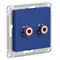 Systeme Electric AtlasDesign аквамарин Аудиорозетка двойная ATN001187 - фото 71018