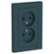 Systeme Electric AtlasDesign изумруд розетка без заземления, двойная, со шторками,16А, в сборе ATN000822 - фото 71078
