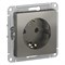 Systeme Electric AtlasDesign сталь розетка с заземлением, 16А, механизм ATN000943 - фото 71195