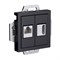 Systeme Electric AtlasDesign карбон розетка двойная HDMI+RJ45, кат.5Е, механизм ATN001082 - фото 71278