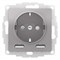 Systeme Electric AtlasDesign алюминий SO + USB розетка A+A, 5В/2,4А, 2х5В/1,2А, механизм ATN000330 - фото 71404