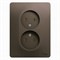 Glossa шоколад розетка 2-ая без заземлениея , 16А (в сборе) GSL000820 - фото 71737