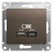 Glossa USB розетка A+С, 5В/2,4А, 2х5В/1,2 А, цвет шоколад GSL000839 - фото 71753
