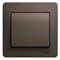 Glossa шоколад выключатель 1-клавишный, сх.1, 10АХ (в сборе) GSL000812 - фото 71756