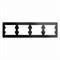 Glossa антрацит рамка 4-ая, горизонтальная GSL000704 - фото 71835