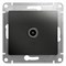 Glossa антрацит розетка TV коннектор GSL000793 - фото 71852