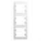 Glossa белый рамка 3-ая, вертикальная GSL000107 - фото 71883