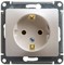 Glossa перламутр розетка с заземлением, 16А GSL000643 - фото 71924
