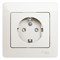 Glossa перламутр розетка с заземлением, со шторками, 16А (в сборе) GSL000644 - фото 71957