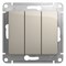 Glossa молочный выключатель 3-клавишный, сх.3, 10AX GSL000931 - фото 72012