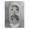 Glossa алюминий розетка 2-я с заземлением, (в сборе с рамкой) GSL000324 - фото 72088