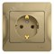 Розетка 1-м СП Glossa 16А IP20 с заземл. в сборе титан SE GSL000442 pe555403 - фото 72223