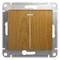 Glossa дерево дуб выключатель 2-клавишный с подсветкой, сх.5а GSL000553 - фото 72256