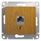 Glossa дерево дуб розетка телефонная RJ11 GSL000581T - фото 72290