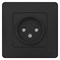 Blanca внутренняя антрацит розетка без заземления со шторками, 16А, 250В BLNRS000116 - фото 72327
