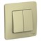 Blanca внутренняя бежевый выключатель 2-клавишный (cх.5), 10А, 250B BLNVS010507 - фото 72391