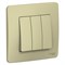 Blanca внутренняя бежевый выключатель 3-клавишный (cх.1+1+1), 10А, 250B BLNVS100507 - фото 72400