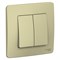Blanca внутренняя бежевый переключатель 2-клавишный (cх.6+6), 10А, 250B BLNVS106607 - фото 72411