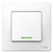 Blanca внутренняя белый выключатель 1-клавишный с подсветкой, 10А, 250B BLNVS010111 - фото 72451