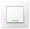 Blanca внутренняя белый выключатель 1-клавишный с подсветкой, 6А, 250B BLNVS006111 - фото 72452