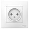 Blanca внутренняя белый розетка без заземления без шторок 16А, 250В BLNRS000011 - фото 72466