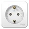 Blanca наружняя белый розетка с заземлением, без шторок, (тонкая) 16А, 250В, изолированная пластина BLNRA110111 - фото 72550
